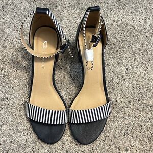 CL by laundry nautical strappy open toe heels size 8.5